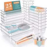 Maximize Your Space with WOWBOX 25 PCS Clear Plastic Drawer Organizer Set